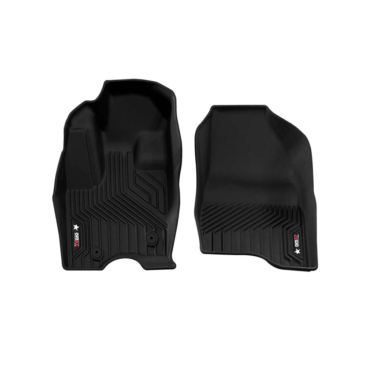 Ford Explorer Floor Mats - First Row - Omac - 3D Texan Premium TPE - Black - '11-'15 Ford Explorer Floor Mats - First Row - Omac - 3D Texan Premium TPE - Black - '11-'15